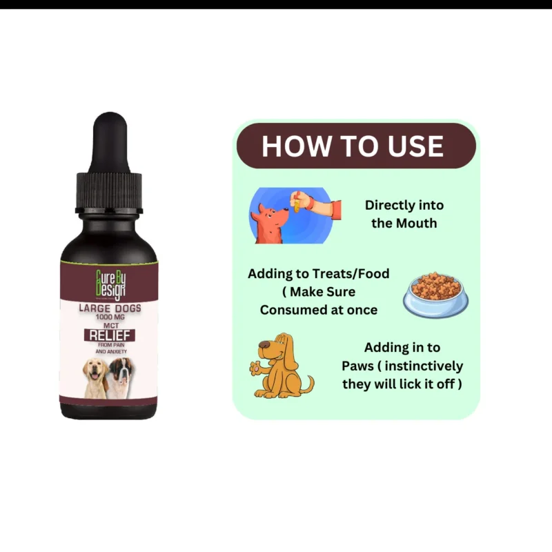 Relief 1000mg CBD MCT for Large Dogs - Image 5
